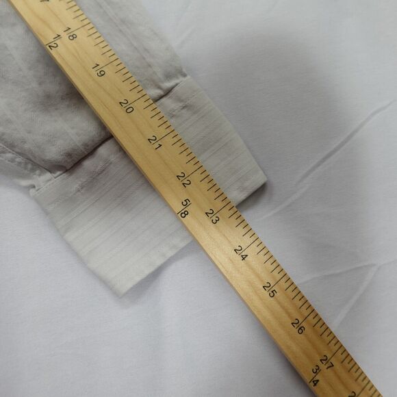 Donald J. Trump Signature Collection Button Dress Shirt Mens 17.5 34/35 Gray - Picture 8 of 16